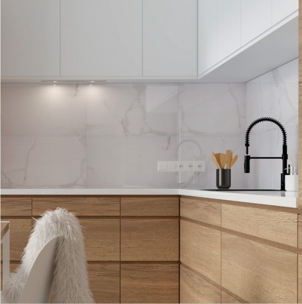 Revestimiento de pared de PVC  Renow blanco brillo de 70x40 cm  (2,24 m²) - Imagen 2
