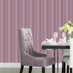 Papel pintado vinilo aplicación cola en pared Geométrico Rayas violeta 53cmx10.05m superlavable
