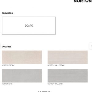 Azulejo cerámico Norton efecto piedra wall cream 30x90 cm (1,08m²)