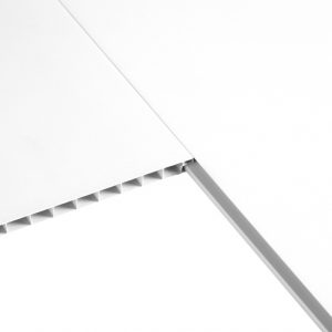 Revestimiento de pared decorativo de PVC alveolar blanco 260x37.5 cm  (4,88m²)