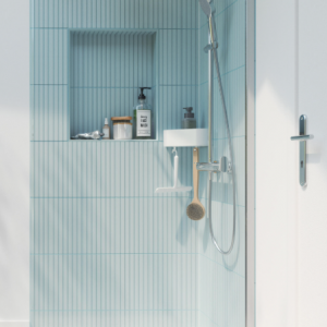 Mampara de ducha fija transparente Easy perfil cromo (87-88.5)x195 cm 6mm