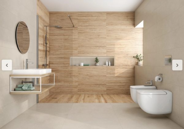 Azulejo cerámico Neutral efecto cemento beige arena 30x90 cm ROCA TILES  (1,35m²) - Imagen 2