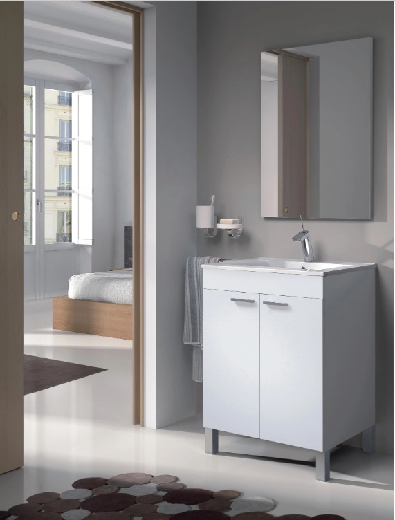 MUEBLE DE BAÑO CON ESPEJO KONCEPT BLANCO 38,5X50CM - Imagen 2