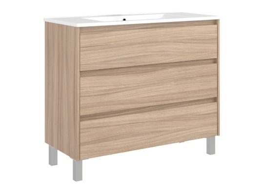 MUEBLE DE BAÑO CON ESPEJO DAKOTA ROBLE ALASKA 105X45,2CM