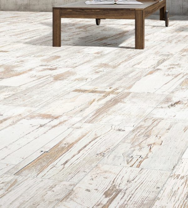 Suelo porcelánico Tribeca efecto madera blanco 20.2x66.2 cm C3 (1,2m²) - Imagen 2