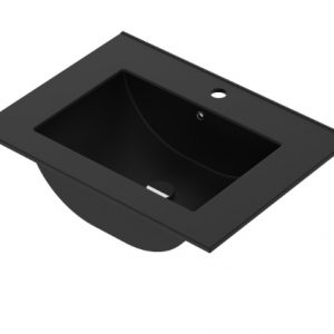 LAVABO DE ENCIMERA 61CM NEGRO MATE
