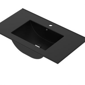 LAVABO DE ENCIMERA 81CM NEGRO MATE