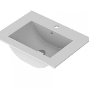 LAVABO DE ENCIMERA 61CM BLANCO MATE