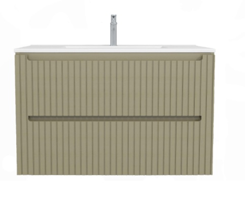 MUEBLE DE BAÑO BLUR VERDE 80X45CM - Imagen 2