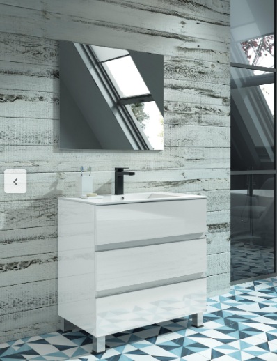 MUEBLE DE BAÑO LIMA BLANCO CON CAJONES - Imagen 2