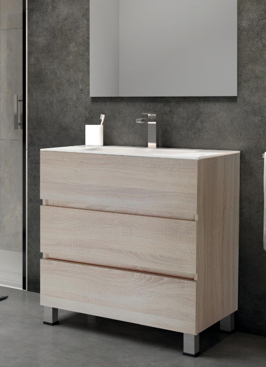 MUEBLE DE BAÑO LIMA ROBLE CON CAJONES - Imagen 2