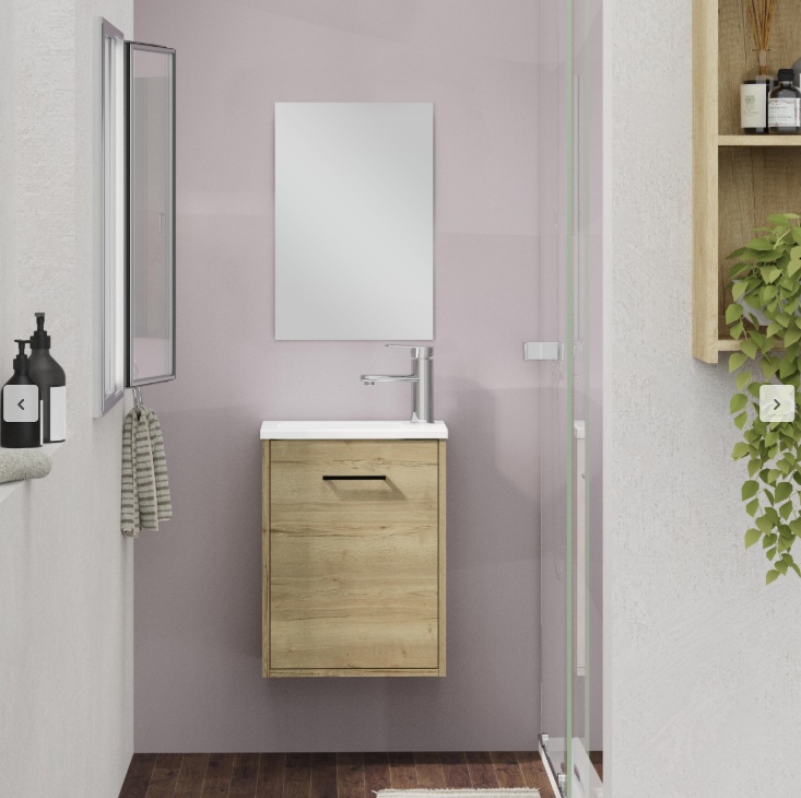 CONJUNTO MUEBLE DE BAÑO MAYA ROBLE 40X22CM 1 PUERTA - Imagen 2