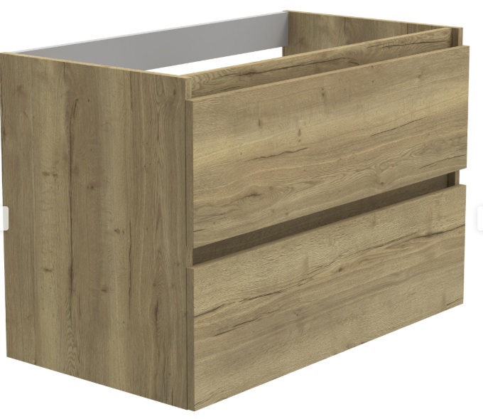 MUEBLE DE BAÑO MAYA ROBLE 100X45CM 2 CAJONES