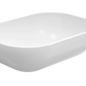 LAVABO SOBREPONER OVALADO 46.5X34X12CM BLANCO MATE