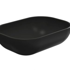 LAVABO SOBREPONER OVALADO 46.5X34X12CM NEGRO MATE