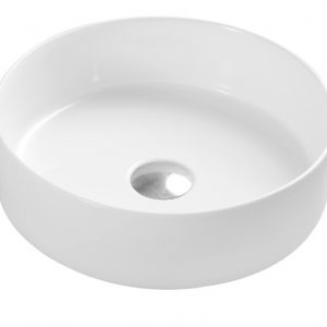 LAVABO SOBREPONER REDONDO 36CM BLANCO MATE