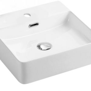 LAVABO SOBREPONER CUADRADO 42CM BLANCO