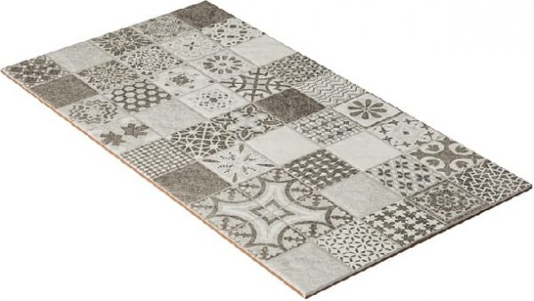 Azulejo cerámico Mystone efecto cemento perla hidráulico 31.6x60 cm  (1,52m²)