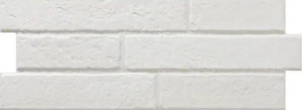 Azulejo porcelánico Apalache efecto ladrillo blanco 17x52 cm  (1,33m²)