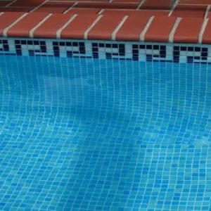 Gresite Greca brillante 31.6x18 cm blanco/cobalto  (1m²)