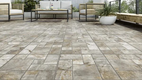 Suelo porcelánico Nayara efecto piedra plata soft 45x45 cm C3  (1,22m²) - Imagen 2