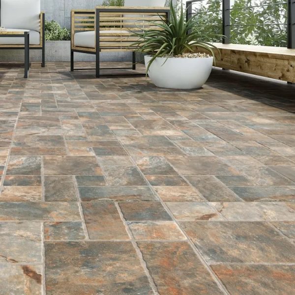 Suelo porcelánico Nayara efecto piedra magma 45x45 cm C3  (1,22m²) - Imagen 2