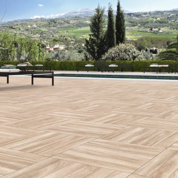 Suelo porcelánico Irazu efecto madera natural 45x45 cm C3  (1,22m²) - Imagen 2