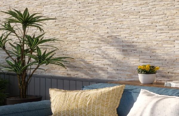 Azulejo porcelánico Peak efecto empedrado beige 17 x 52 cm (0,89m²)