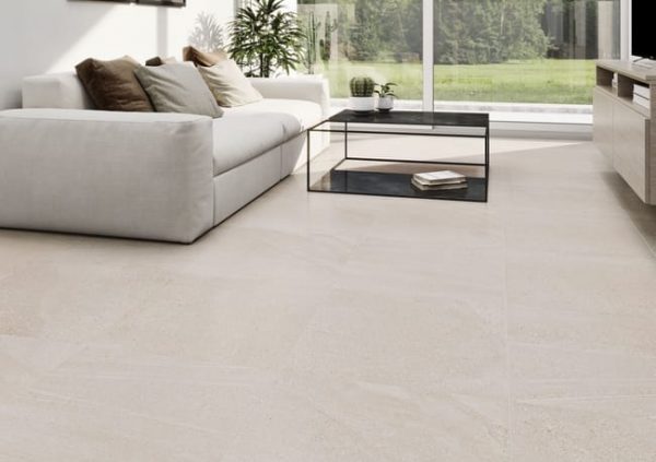 Suelo porcelánico Evan efecto piedra marfil 60x60 cm C3  (1,44m²) - Imagen 2