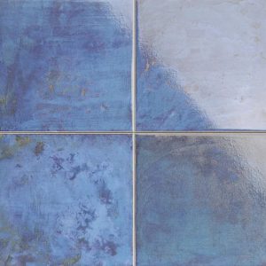 Suelo/Azulejo piscina porcelánico Zellige efecto zellige azure 33x33 cm C2  (1m²)
