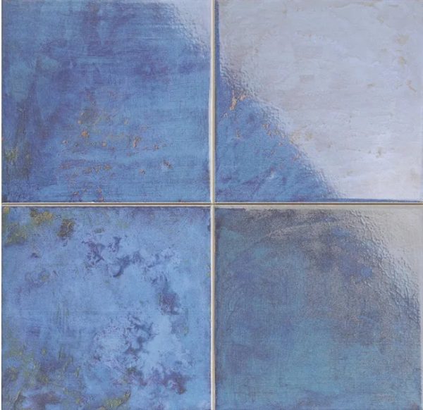 Suelo/Azulejo piscina porcelánico Zellige efecto zellige azure 33x33 cm C2  (1m²)