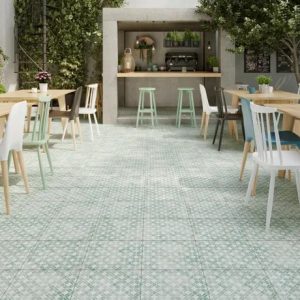 Suelo porcelánico Fresco efecto hidráulico mint 32.9x32.9 cm C3  (0,65m²)