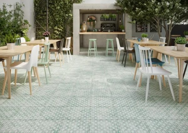 Suelo porcelánico Fresco efecto hidráulico mint 32.9x32.9 cm C3  (0,65m²)