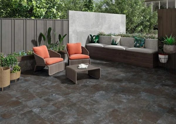 Suelo Terril efecto piedra gris 33x33 cm C3 (1m²) - Imagen 2