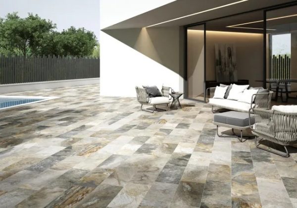 Suelo porcelánico Aymara efecto piedra multicolor 30x60 cm C3  (1,44m²) - Imagen 2