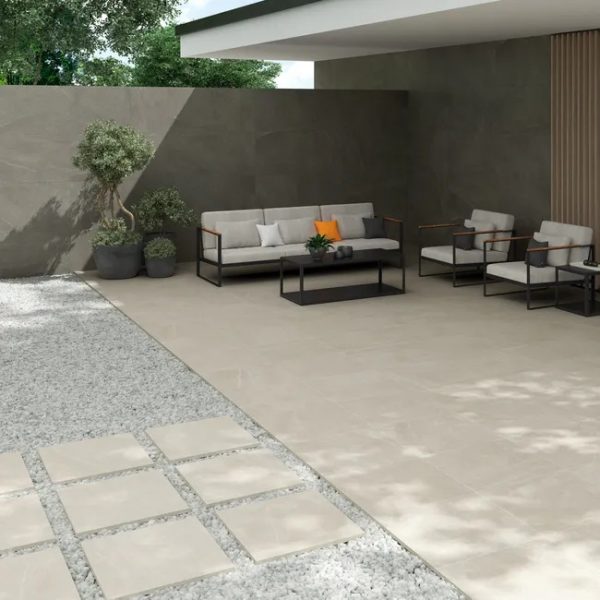 Suelo porcelánico Bellevue efecto piedra ivory 59.5x59.5x2 cm C3   (0,7m²) - Imagen 2