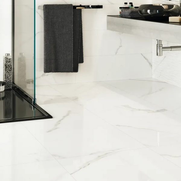 Suelo/Azulejo porcelánico Windsor efecto mármol marble blanco 60x60 cm (1,08m²) - Imagen 2