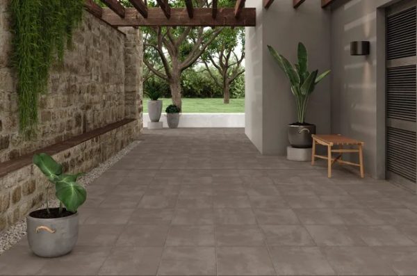 Suelo cerámico Montan efecto cemento gris 33.33x33.33 cm C1  (1,45m²) - Imagen 2