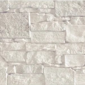 Azulejo porcelánico Stones White efecto piedra blanco 31x56 cm  (1,21m²)