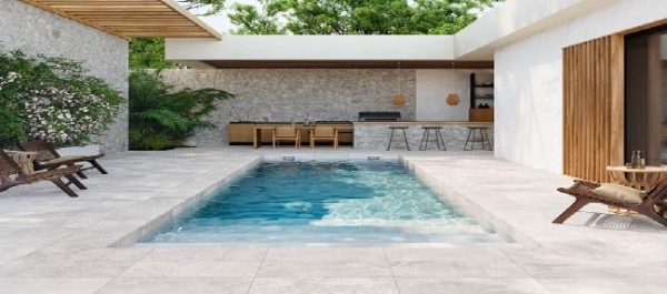 Suelo piscina cerámico Mineral efecto pizarra bianco 30x60 cm C3  (1,44m²) - Imagen 2