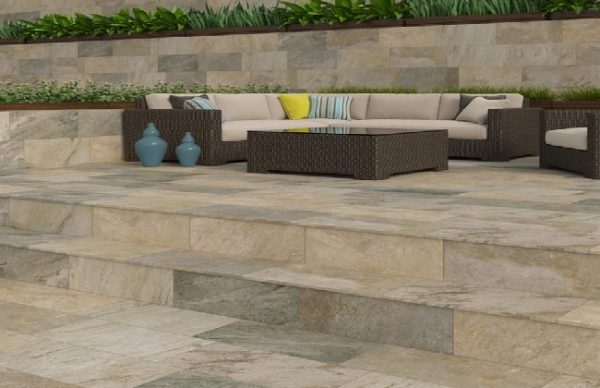 Suelo piscina porcelánico Alboran efecto piedra mix 30.3x61.3 cm C3  (1,3m²) - Imagen 2