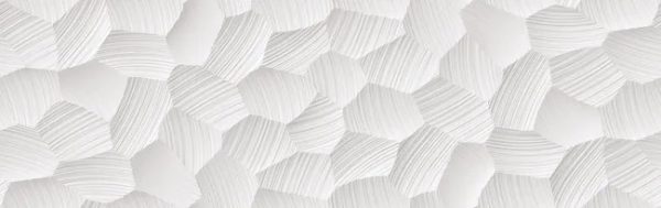 Azulejo cerámico White & Co efecto relieve circle blanco 31.5x100 cm GRESPANIA  (1,26m²)