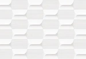 Azulejo cerámico White & Co efecto relieve hexagon blanco 31.5x100 cm GRESPANIA  (1,26m²)