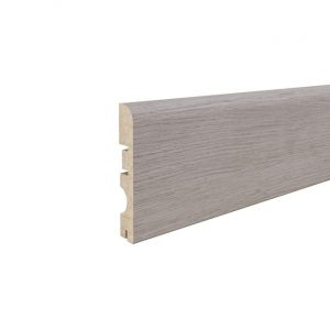 Rodapié de mdf de 240x7.8cm gris claro GR110