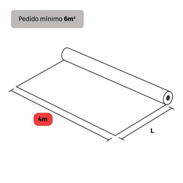 Suelo vinílico rollo Bouticmadera gris 4m ancho Pedido mín. 6m2 - Imagen 2